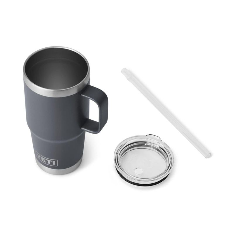 Taza YETI Rambler de 750 ml con tapa de pajita de acero con aislamiento al vacío