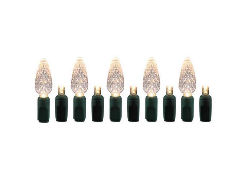 Cadena de luces LED C6 para Navidad color blanco cálido para celebraciones 76 m