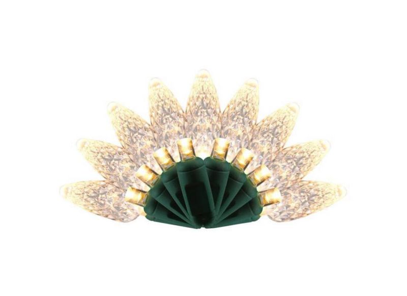 Cadena de luces LED C6 para Navidad color blanco cálido para celebraciones 76 m