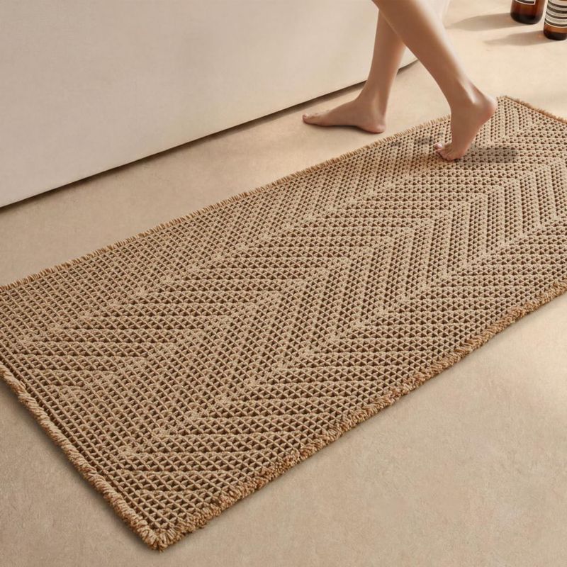 Alfombra corredor Sunfly Waffle 61 cm caqui antideslizante