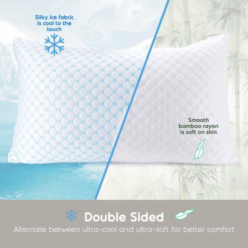 Almohada Nestl King Size Refrigerante - Pack de 4 de Espuma de Memoria