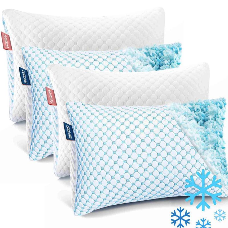 Almohada Nestl King Size Refrigerante - Pack de 4 de Espuma de Memoria