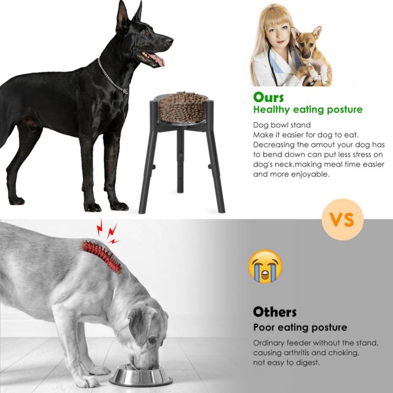 Soporte para Cuenco de Perro TIDANT 18‑27 cm Altura Ajustable