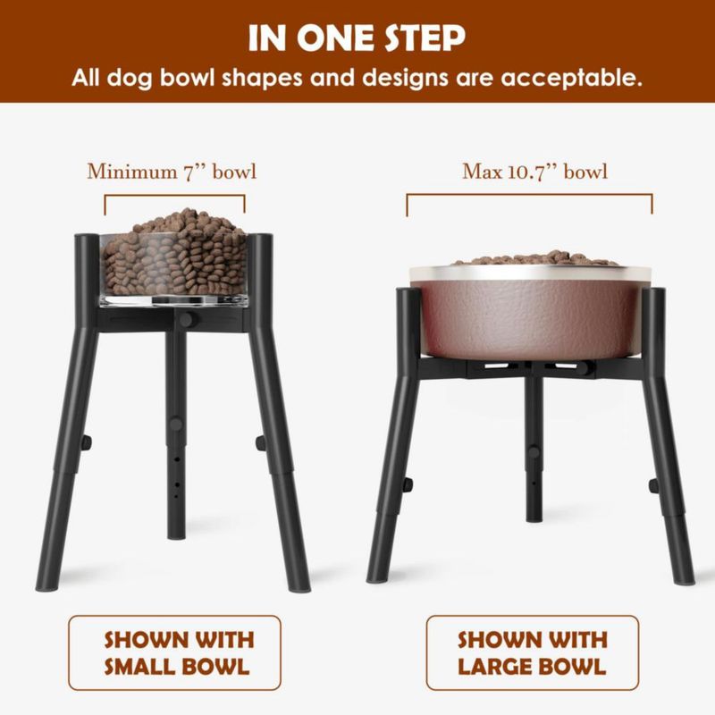 Soporte para Cuenco de Perro TIDANT 18‑27 cm Altura Ajustable