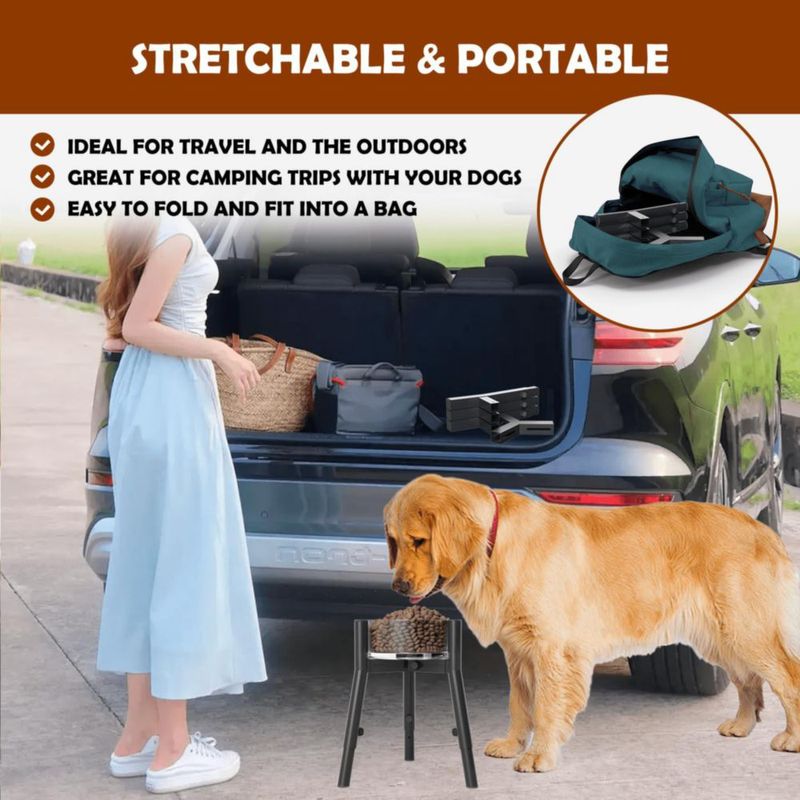 Soporte para Cuenco de Perro TIDANT 18‑27 cm Altura Ajustable