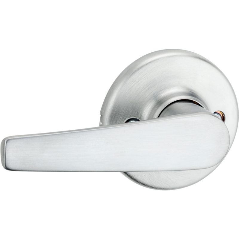 Maneta de puerta Kwikset Delta Satin Chrome palanca reversible