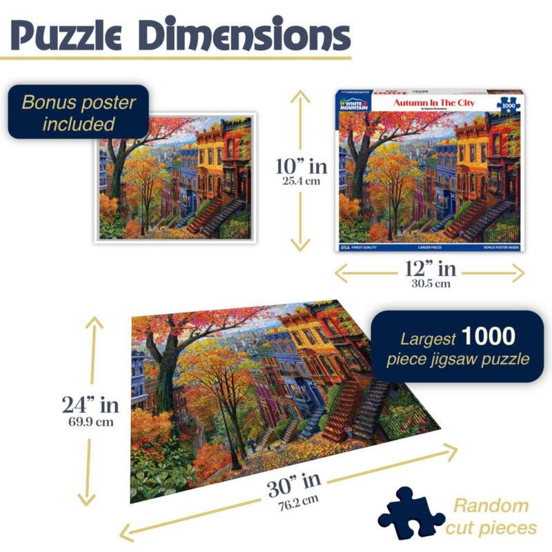 Rompecabezas White Mountain 1000 piezas Otoño – Ciudad