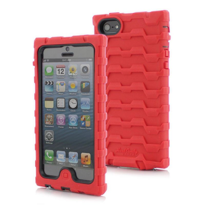 Funda de silicona Hard Candy Shock Drop roja para iPhone 5/5s