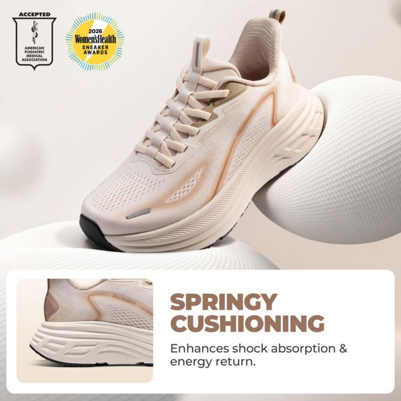 Zapatillas de caminar ALLSWIFIT talla 10 beige sin cordones