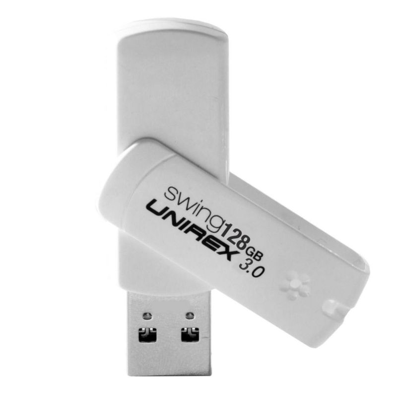 Unidad flash USB Unirex USFW-328S Swing 128 GB blanca USB 3.0