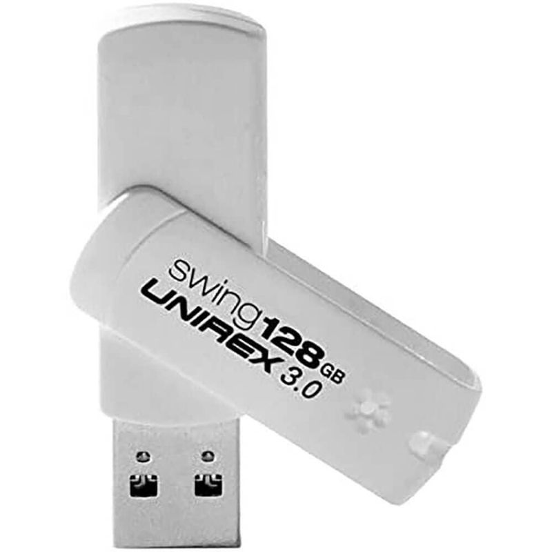 Unidad flash USB Unirex USFW-328S Swing 128 GB blanca USB 3.0