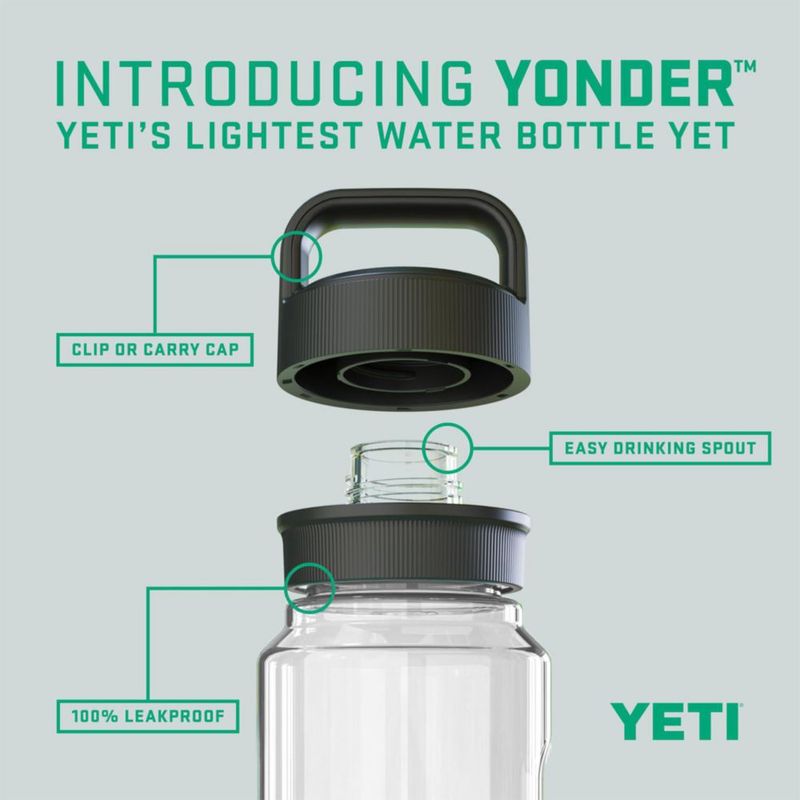 Botella de agua Yeti Yonder 15 l/1500 ml transparente con tapa Yonder Chug