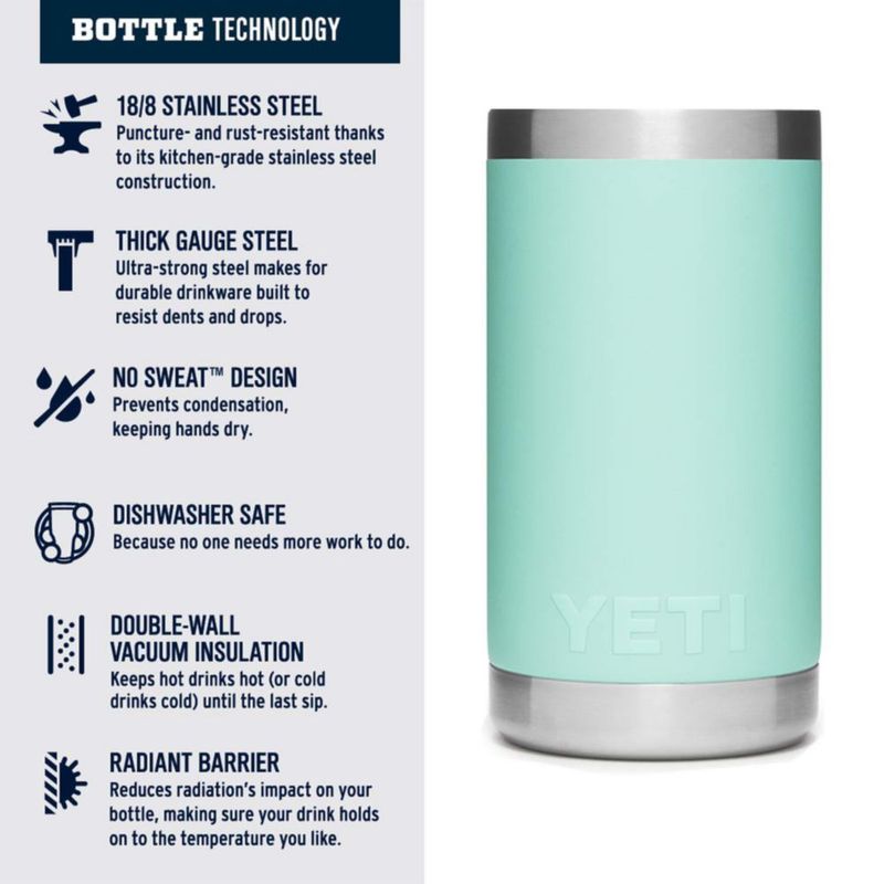 Botella YETI Rambler Jr. Seafoam para niños de 350 ml con tapón de pajita