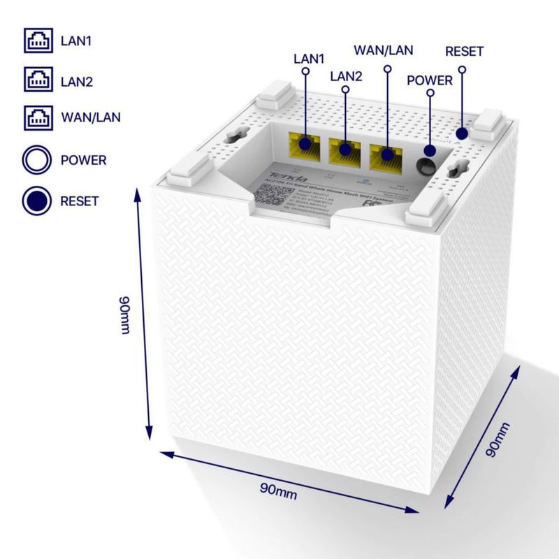 Sistema WiFi Mesh Tenda Nova MW12 AC2100 Tri-Band paquete de 3