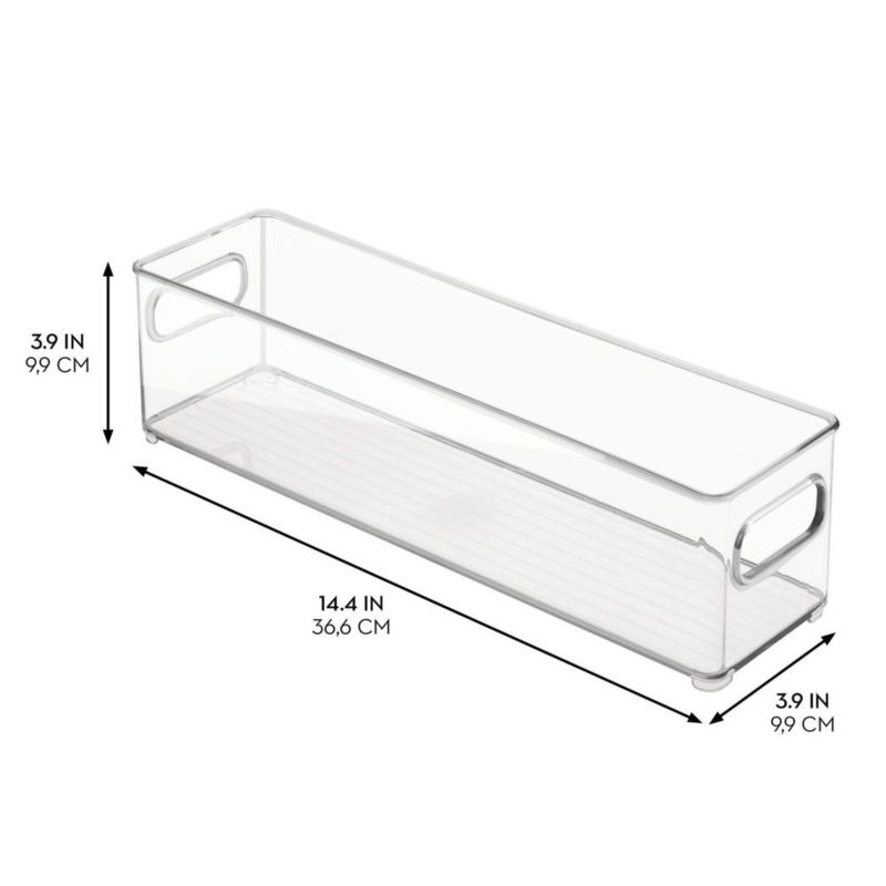 Cubo de almacenamiento para frigorífico iDesign 37 x 10 x 10 cm transparente