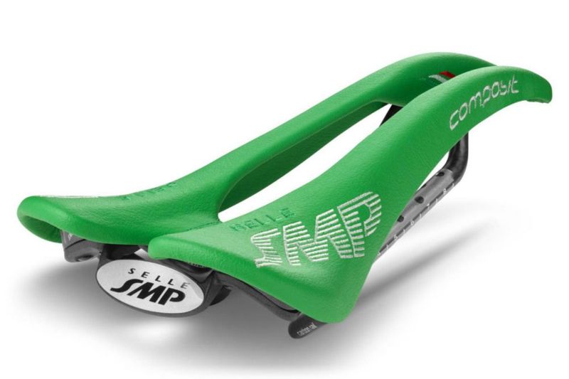 Silla de bicicleta SMP Composito Verde 129 mm 175 g
