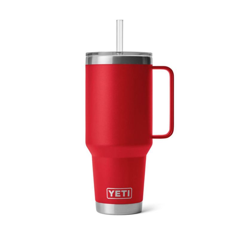 Vaso YETI Rambler de 125 L con asa y tapa con pajita de acero inoxidable