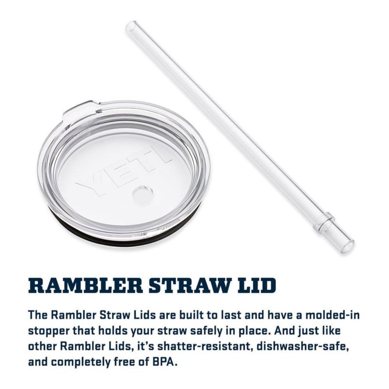Vaso YETI Rambler de 125 L con asa y tapa con pajita de acero inoxidable