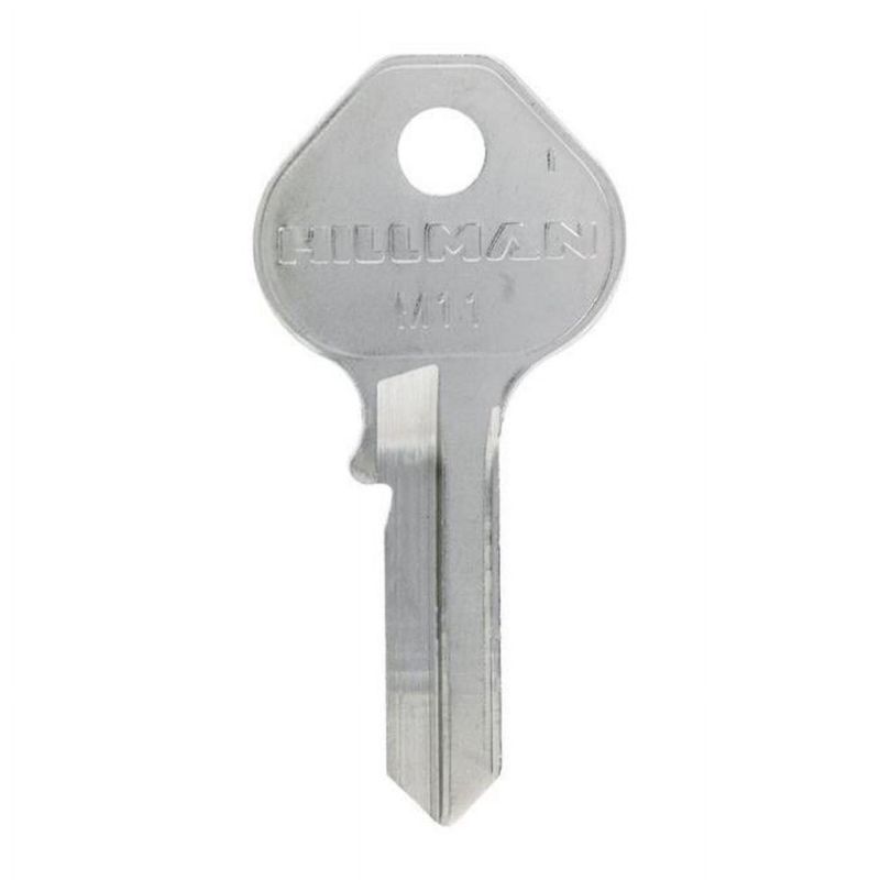 Candado universal Hillman con llave en blanco de una cara