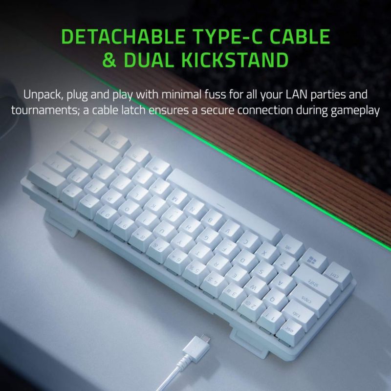Teclado gamer Razer Huntsman Mini 60% Clicky RGB blanco