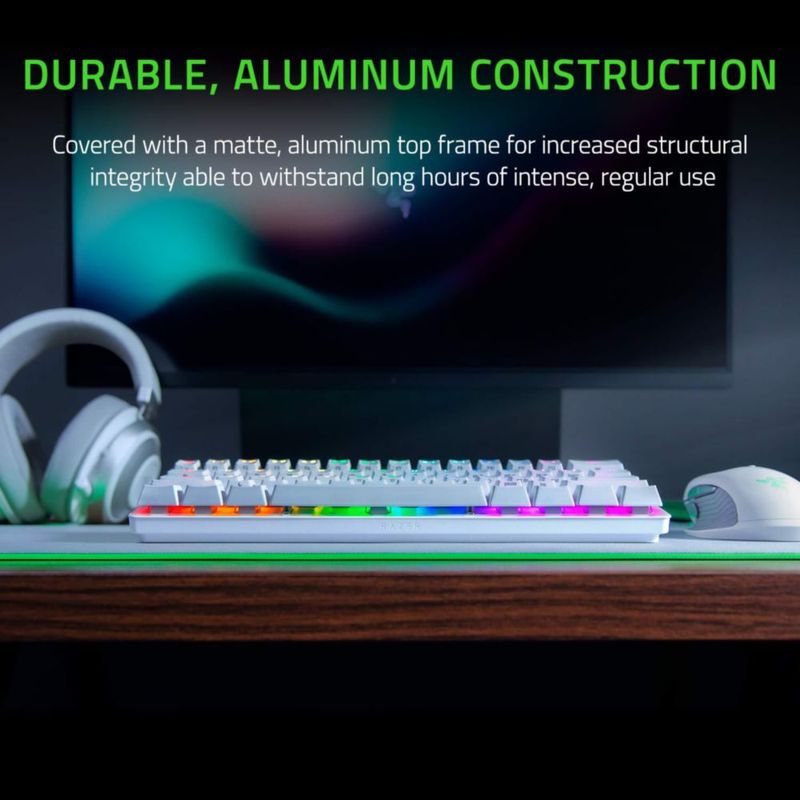Teclado gamer Razer Huntsman Mini 60% Clicky RGB blanco