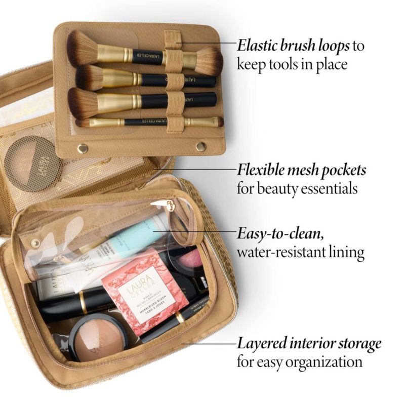 Estuche de cosméticos LAURA GELLER NEW YORK - Organizador dorado
