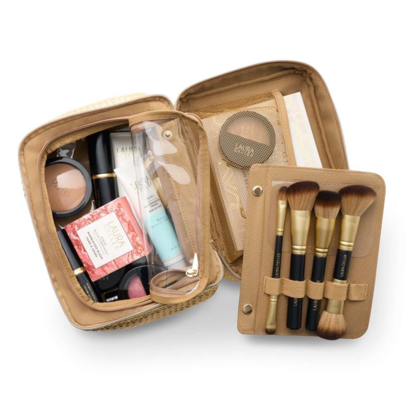 Estuche de cosméticos LAURA GELLER NEW YORK - Organizador dorado
