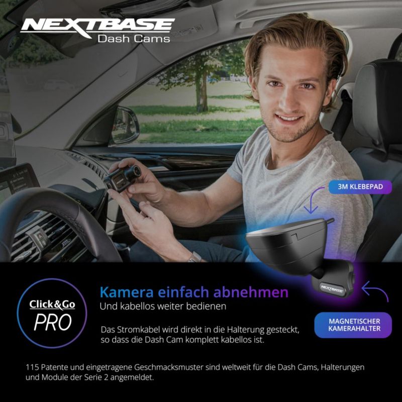 Dash Cam Nextbase 522GW 1440P/30 fps Quad HD con Wi-Fi y Alexa
