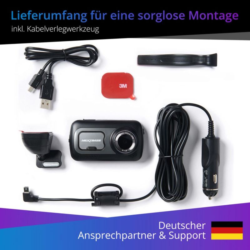 Dash Cam Nextbase 522GW 1440P/30 fps Quad HD con Wi-Fi y Alexa
