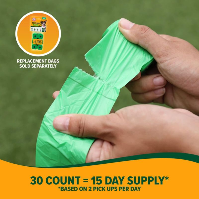 Dispensador de bolsas para excrementos de perro Arm & Hammer con 30 bolsas de origen vegetal