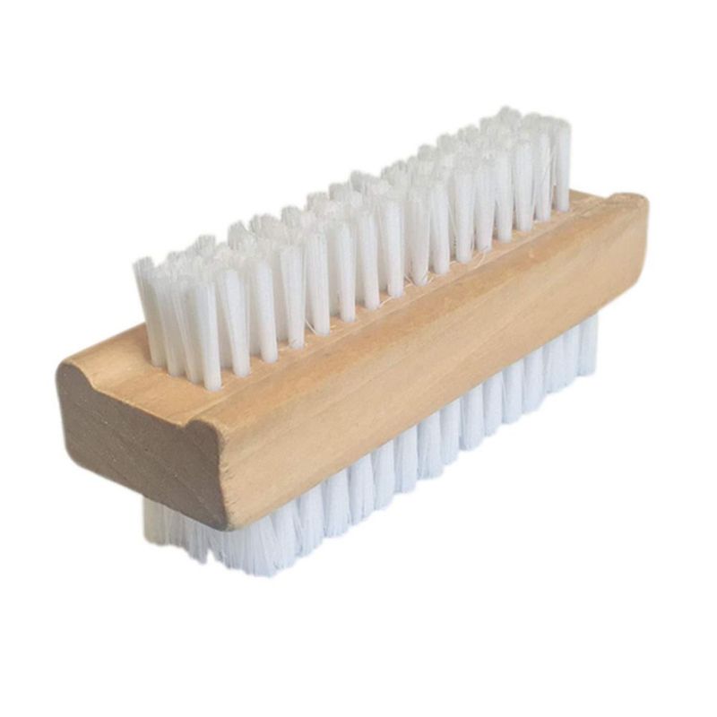 Cepillo de uñas de mano LOLA Classic de madera doble cerdas suaves y rígidas