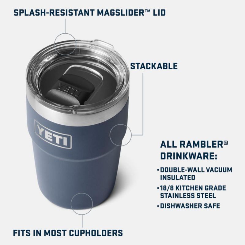 Vaso YETI Rambler apilable de 473 ml con aislamiento al vacío