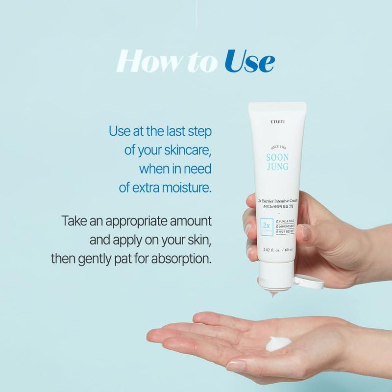 Crema facial ETUDE House SoonJung 2x Barrier Intensive 60 ml