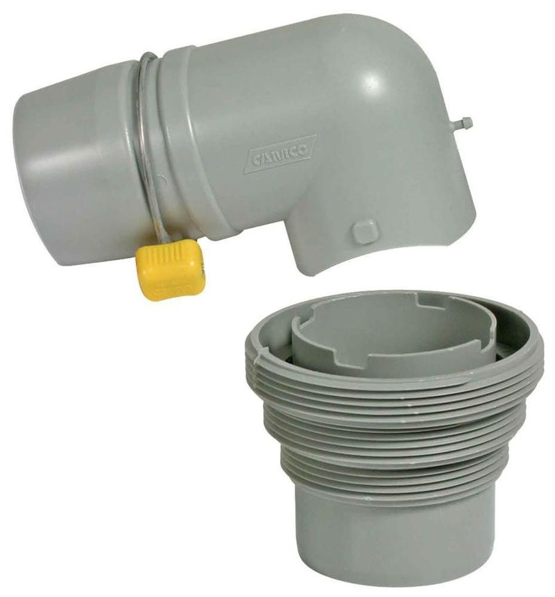 Camco RV Codo Easy Slip y adaptador 4 en 1 Fast Dump