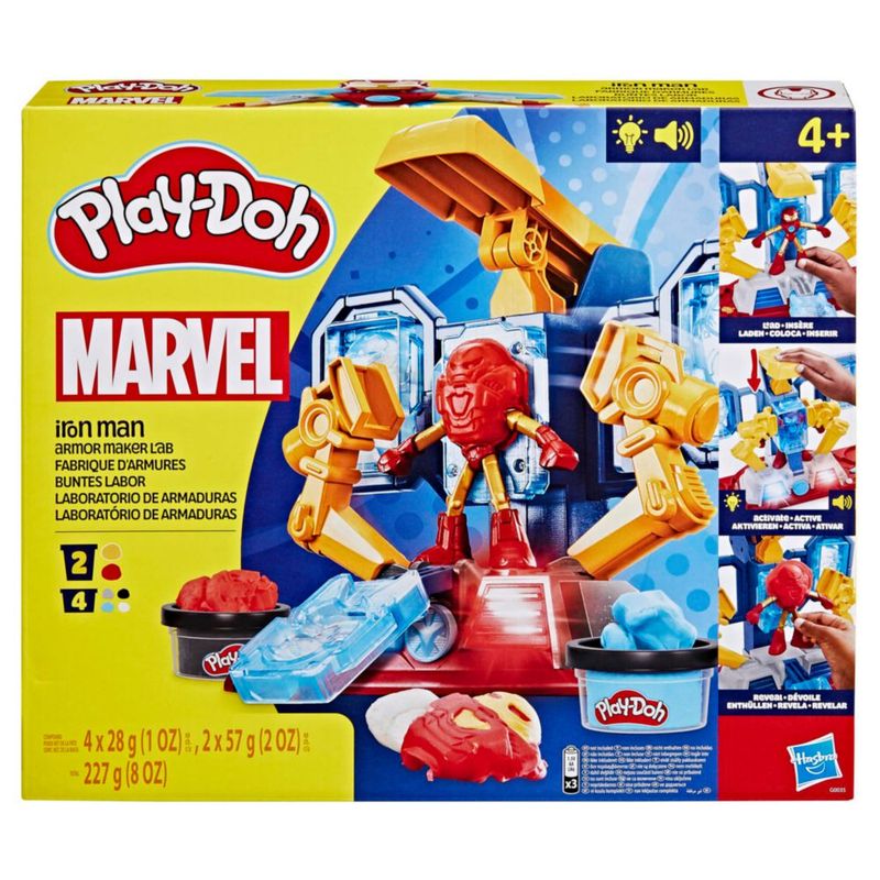 Playset Play-Doh Marvel Iron Man Armor Maker Lab con luces