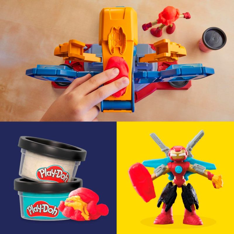 Playset Play-Doh Marvel Iron Man Armor Maker Lab con luces