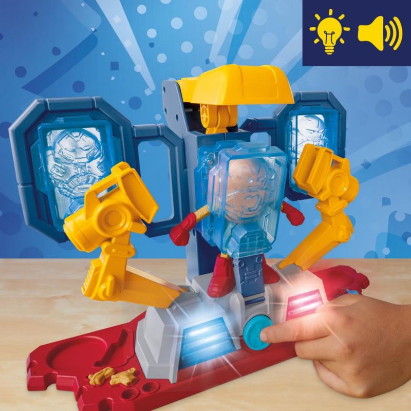 Playset Play-Doh Marvel Iron Man Armor Maker Lab con luces