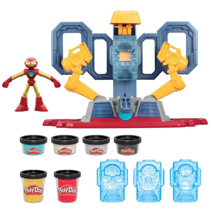 Playset Play-Doh Marvel Iron Man Armor Maker Lab con luces