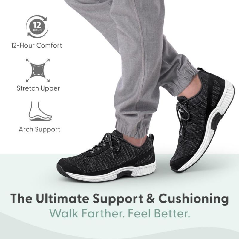 Zapatos de caminar Orthofeet talla 42 negro