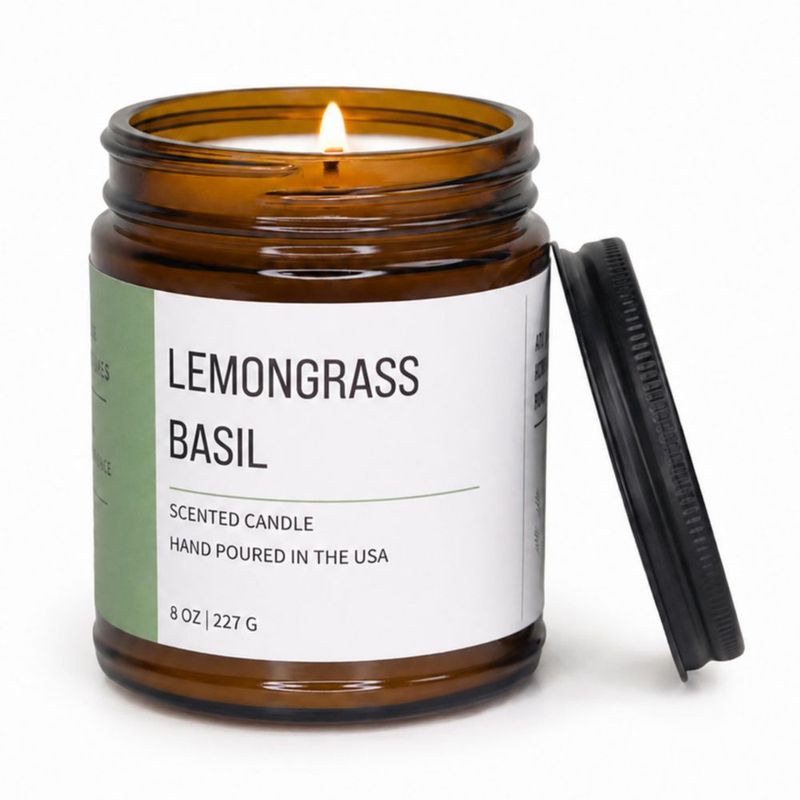Vela de soja DECOCANDLES 227 g Lemongrass Basil