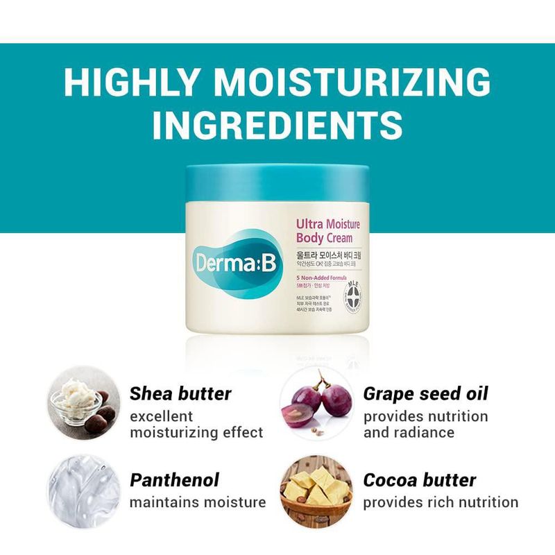Crema Corporal Derma B 430 ml Ultra Hidratante