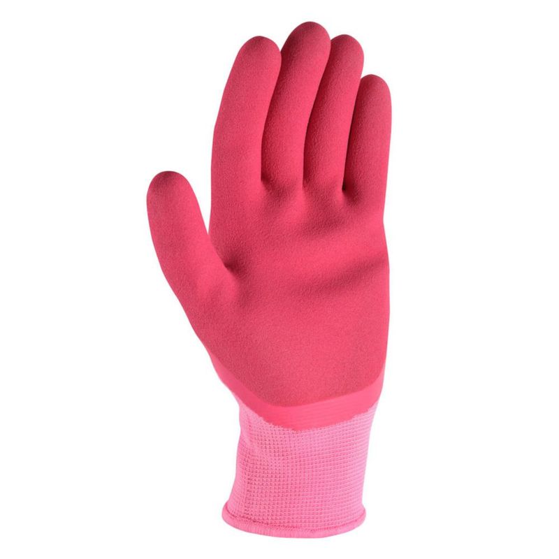 Guantes de jardinería para mujer Wells Lamont pequeños de látex color rosa