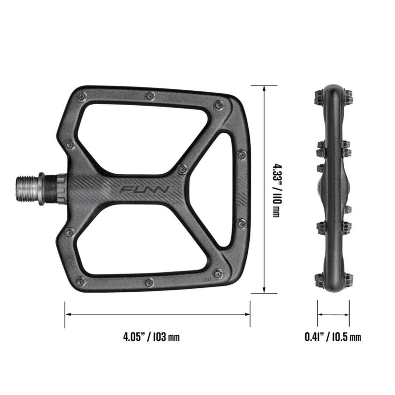 Pedal de bicicleta Funn Python 9/16" eje CrMo naranja