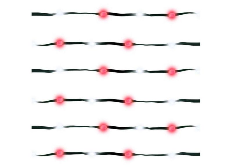 Cinta LED String Light Celebrations 200 unidades color rojo y blanco 10 m