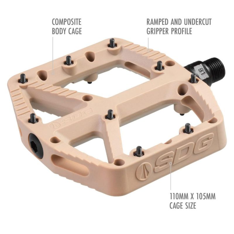 Pedal de bicicleta SDG Comp Beige 9/16" (par)