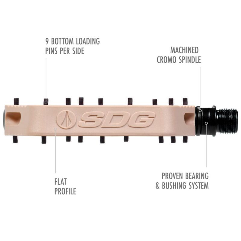 Pedal de bicicleta SDG Comp Beige 9/16" (par)