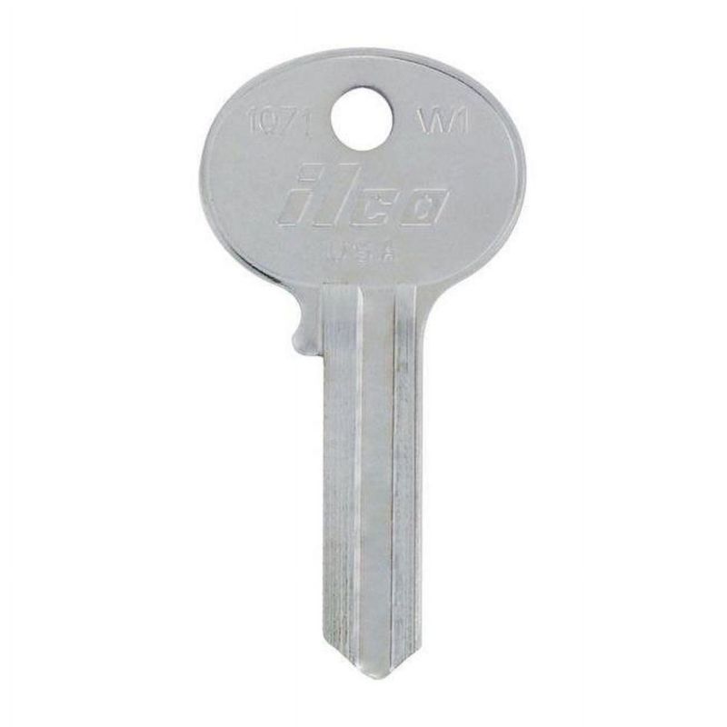 Llave en blanco universal Hillman W1 de latón de una cara paquete de 10