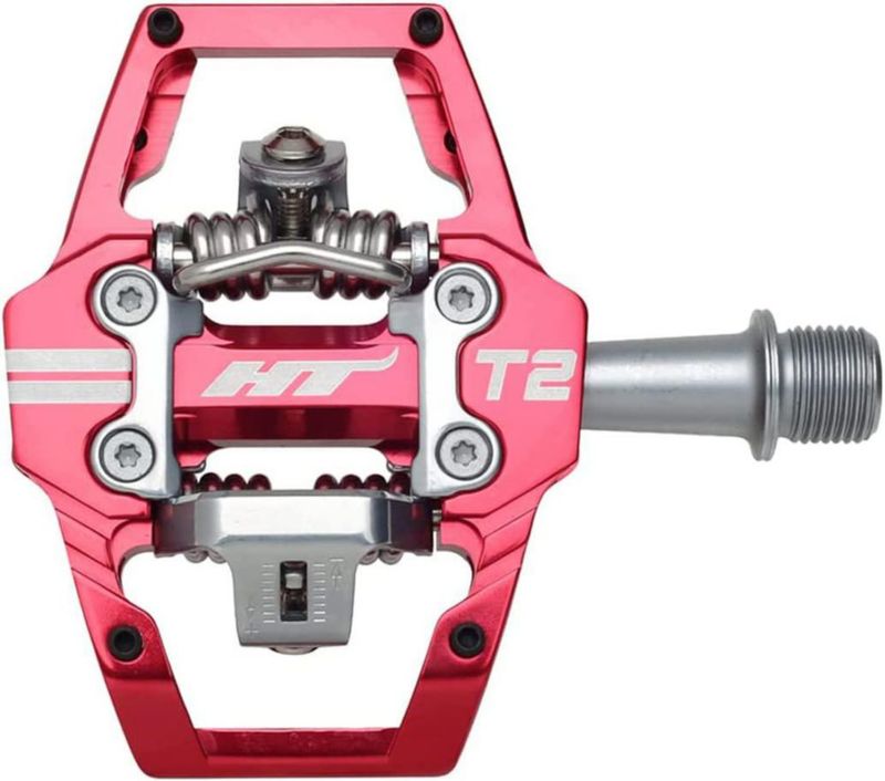Pedal HT T2 Clipless Rojo Talla Única
