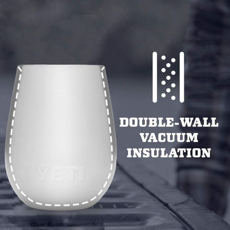 Vaso de vino YETI Rambler 300 ml con aislamiento al vacío blanco