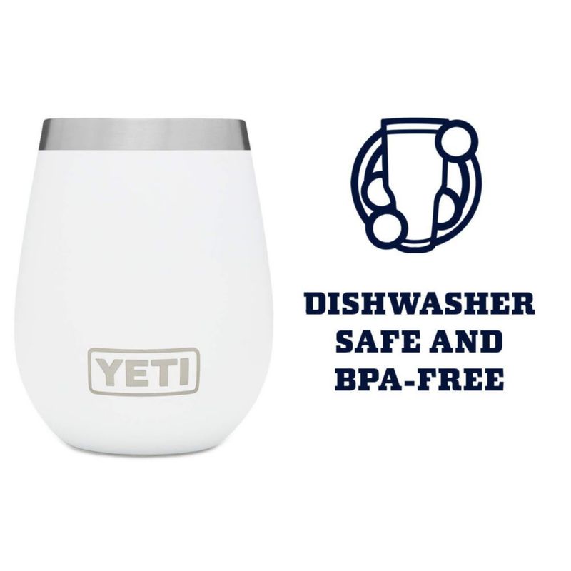 Vaso de vino YETI Rambler 300 ml con aislamiento al vacío blanco
